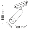 Трековый светильник MAYTONI FOCUS LED TR019-2-7W3K-B